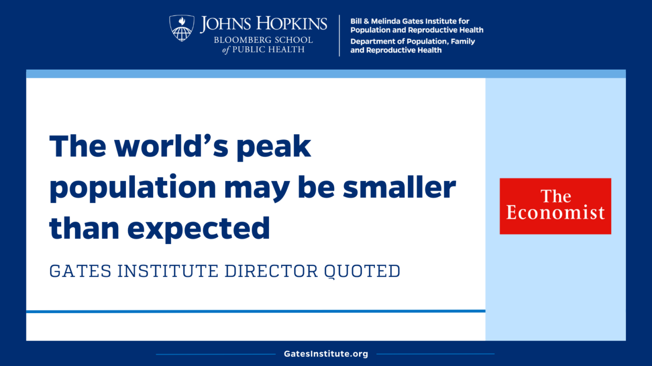 El pico de población mundial puede ser menor de lo previsto: cita el Director del Instituto Gates