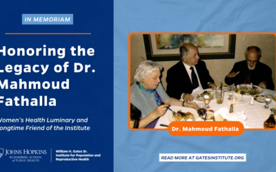 Hommage à l'héritage du Dr Mahmoud Fathalla : Une sommité de la santé des femmes et un ami de longue date de l'Institut