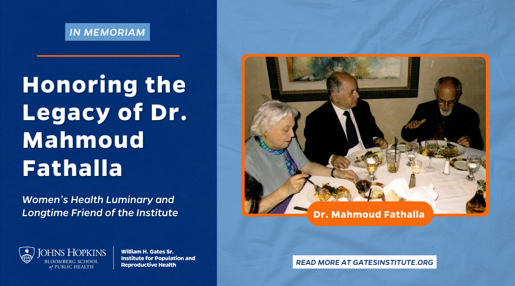 Homenaje al legado del Dr. Mahmoud Fathalla: Una lumbrera de la salud de la mujer y viejo amigo del Instituto
