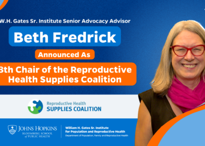 WHGI Senior Advocacy Advisor Beth Fredrick Announced as 8th Chair of the Reproductive Health Supplies Coalition