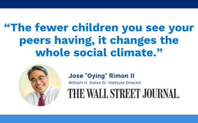 WHGI Director Jose “Oying” Rimon II Quoted on Falling Birthrates in New Wall Street Journal Article