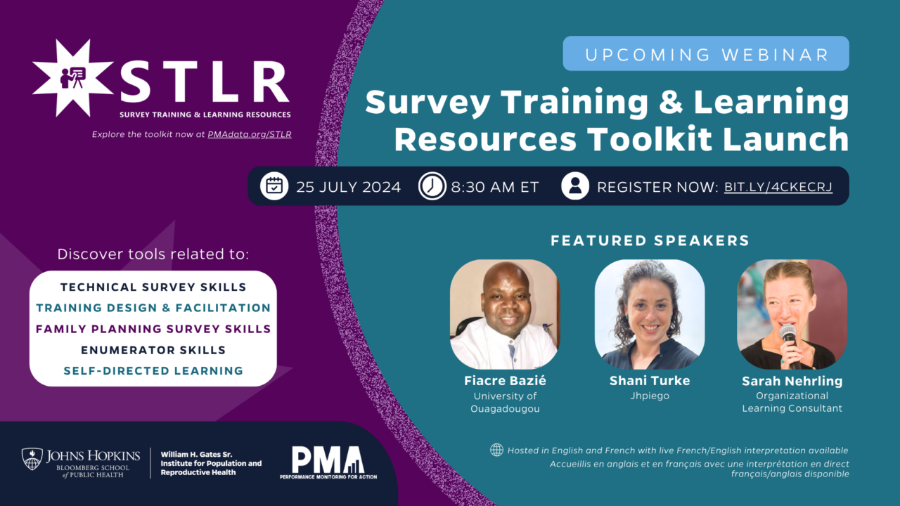 Véalo ahora: PMA's Survey Training &amp; Learning Resources Toolkit Launch (en inglés)