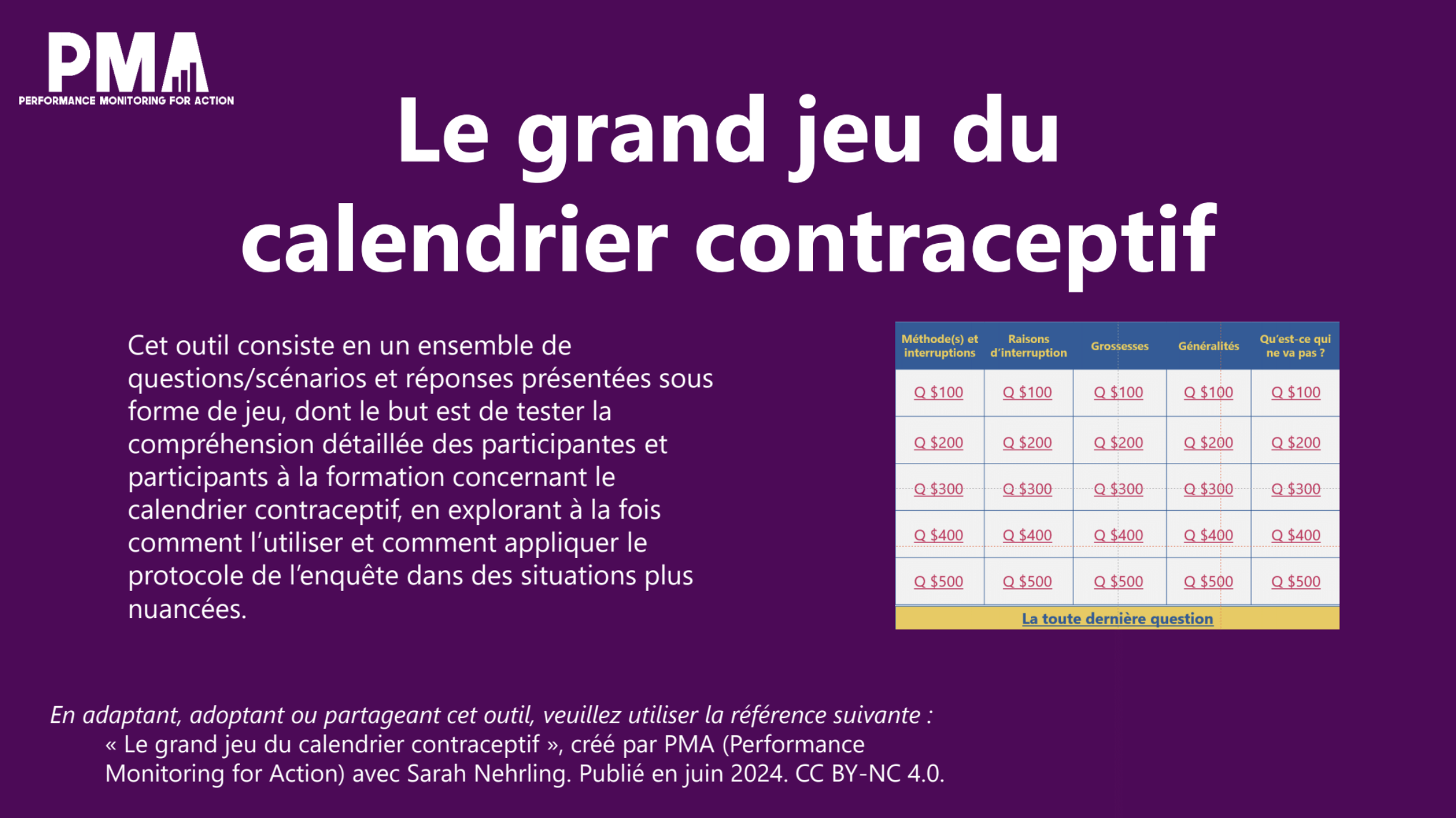 Le grand jeu du calendrier contraceptif
