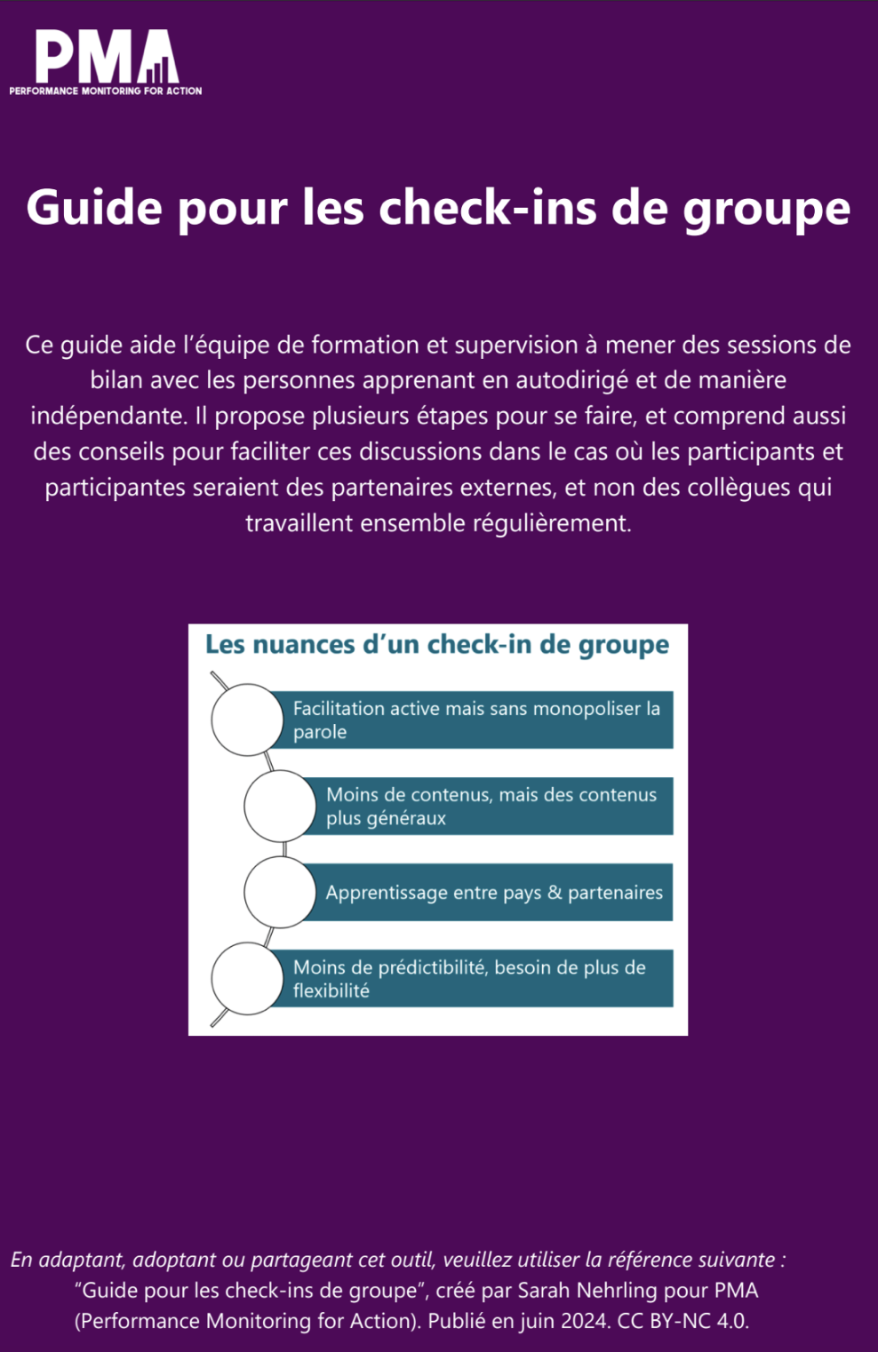 Guide pour les check-ins de groupe