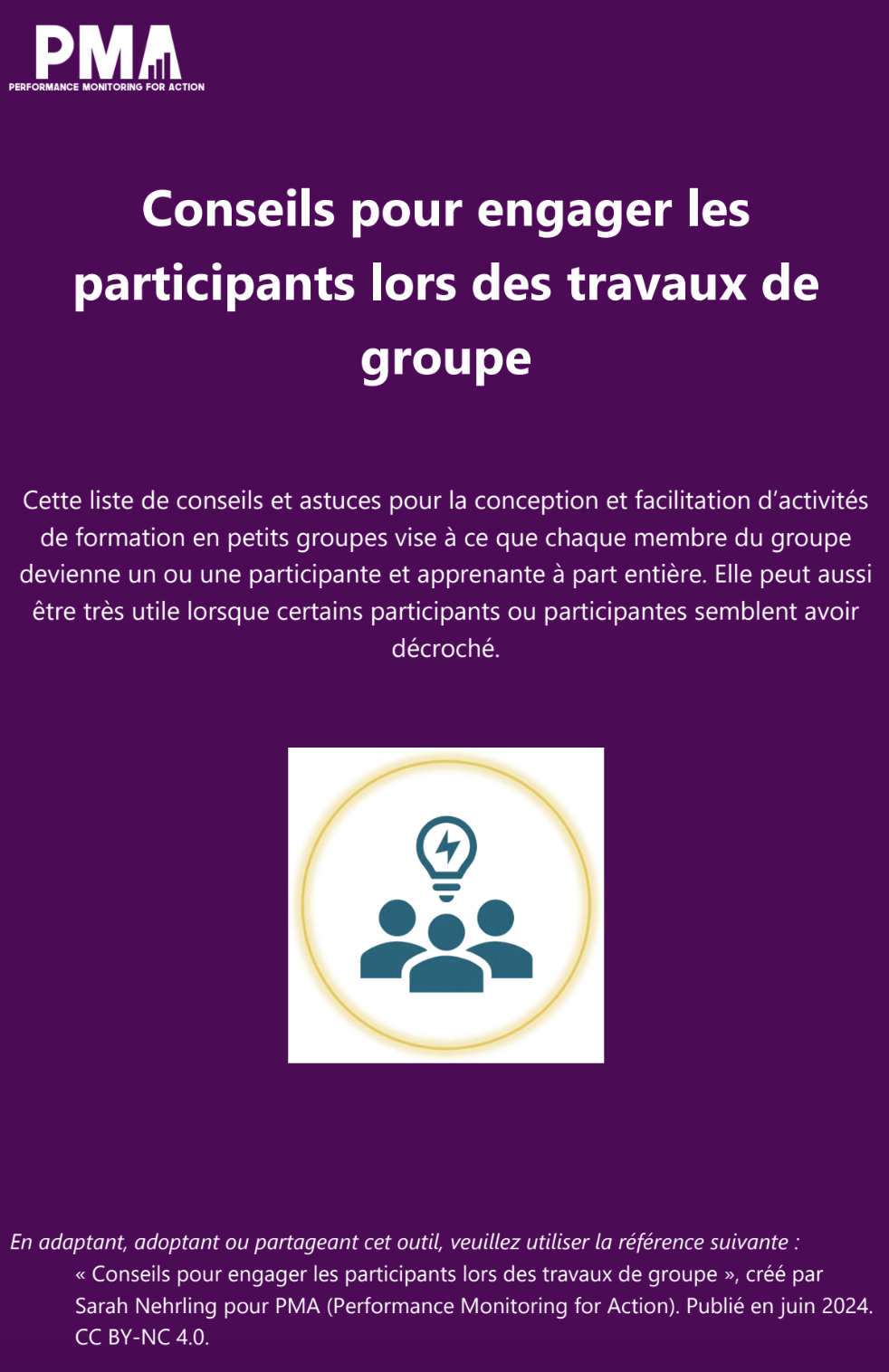 Conseils pour engager les participants lors des travaux de groupe