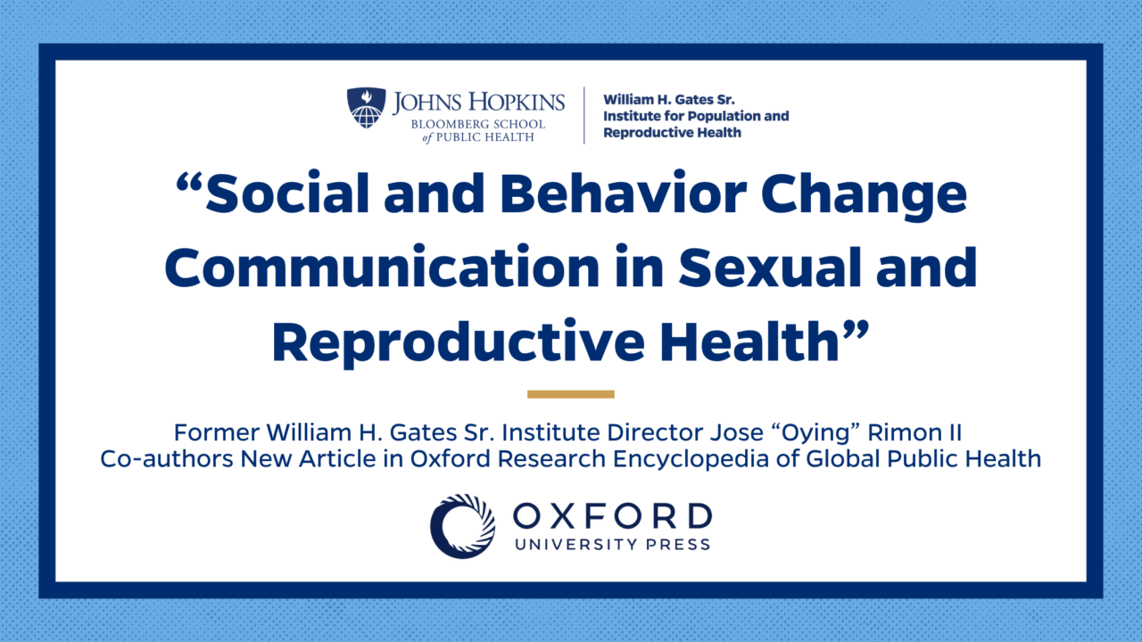 El ex director del Instituto W. H. Gates Sr. publica en la Oxford Research Encyclopedia of Global Health