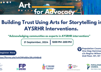 Join Us for Art for Advocacy at UNGA 2024: Amplifying Youth Voices through Art and Storytelling