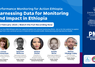 Webinar: Harnessing PMA Ethiopia Data for Monitoring and Impact