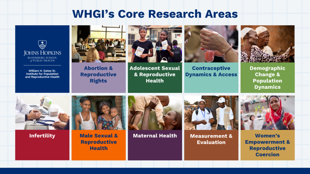 Domaines de recherche principaux du WHGI